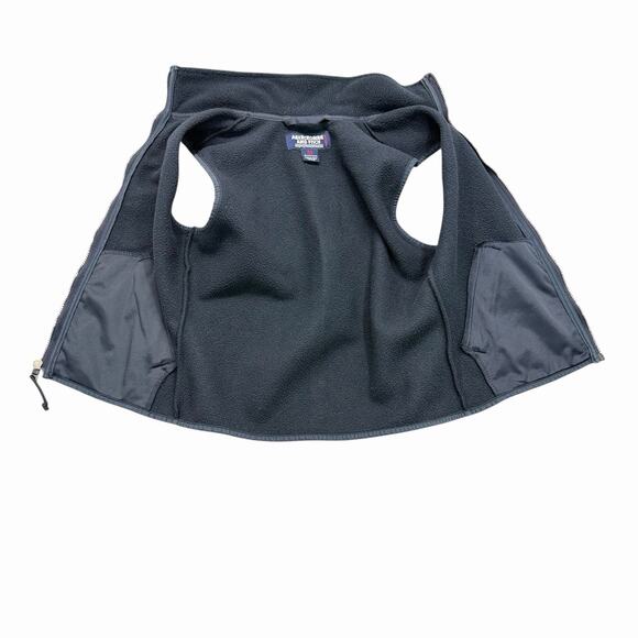 Abercrombie & Fitch Womens Navy Blue Fleece Vest M Full Zip Embroidered Logo - Picture 7 of 7